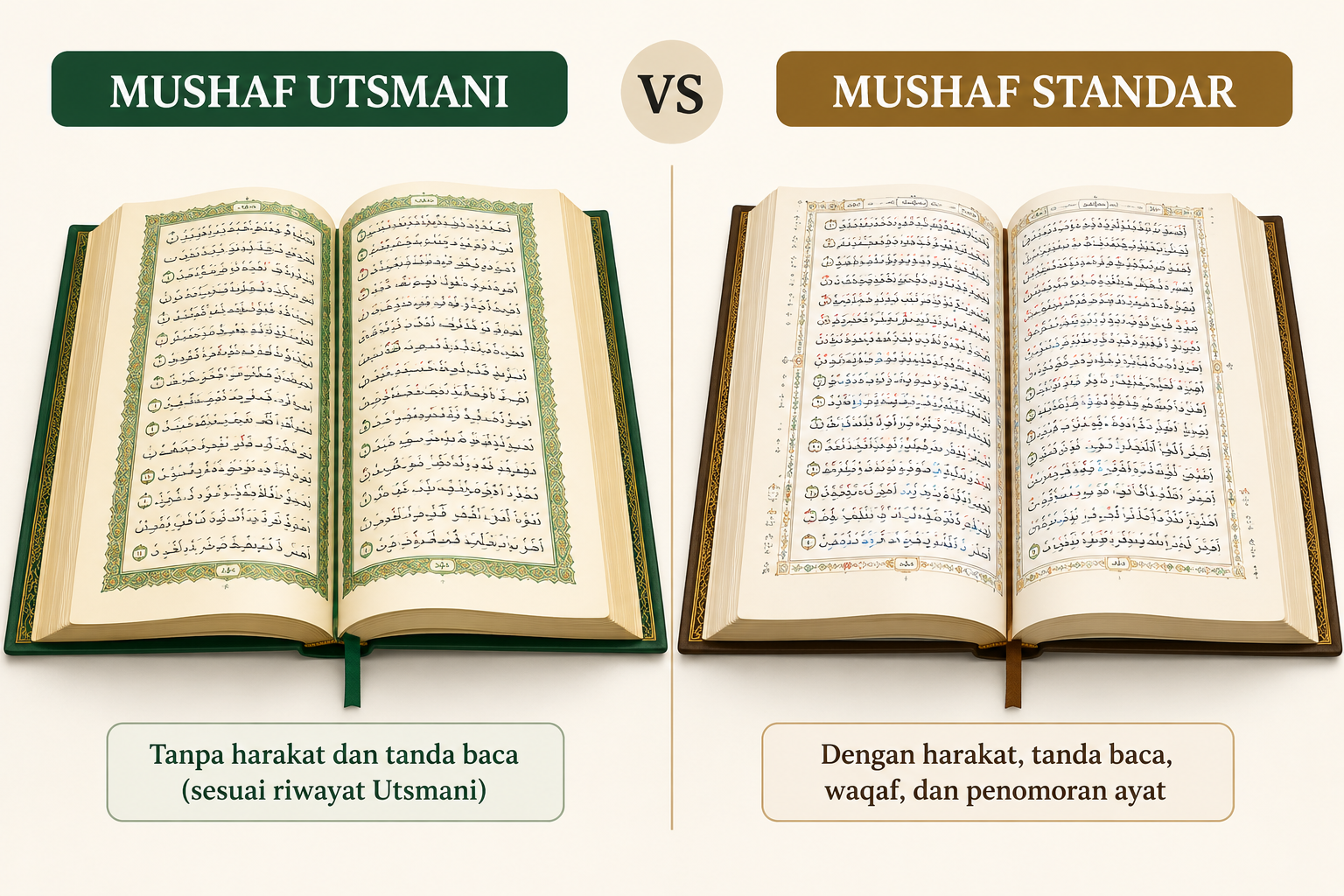 Perbedaan Mushaf Utsmani dan Mushaf Standar